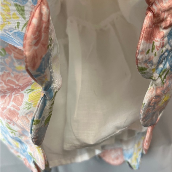 Tahari Pastel floral cap sleeve scallop hem formal dress size 2T - Picture 12 of 15